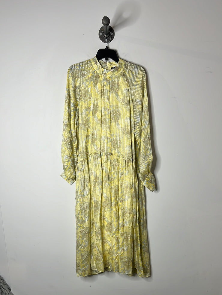 Zara Yellow Floral Maxi Dress