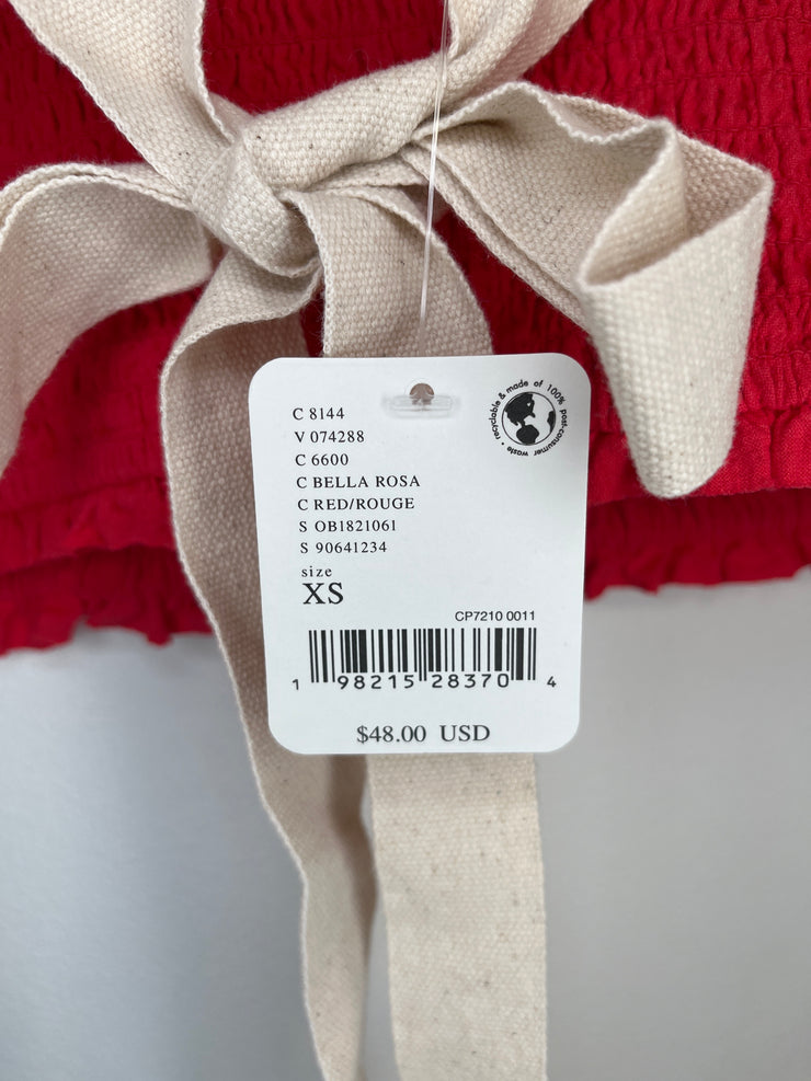 FreePeople Red Beig Strap Tank