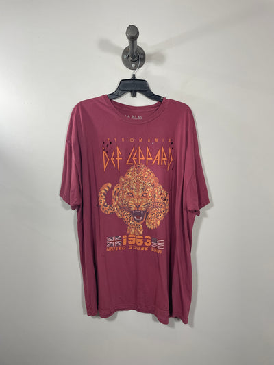 Def Leppard Burgundy T-Shirt