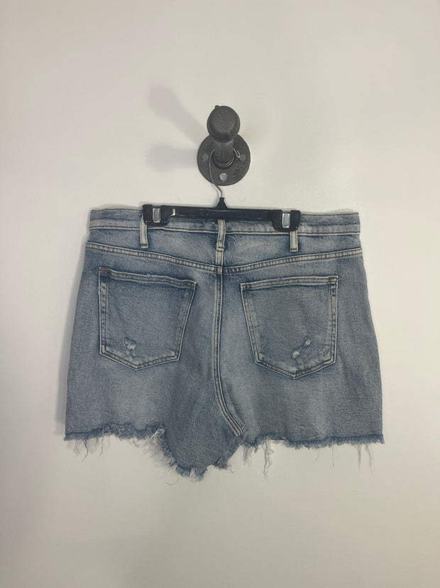 Short en jean argenté