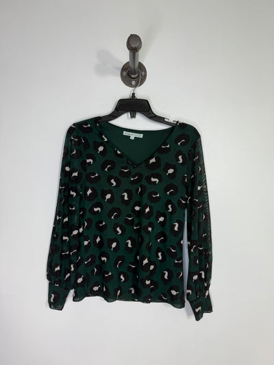 Cleo Green Patterned Blouse