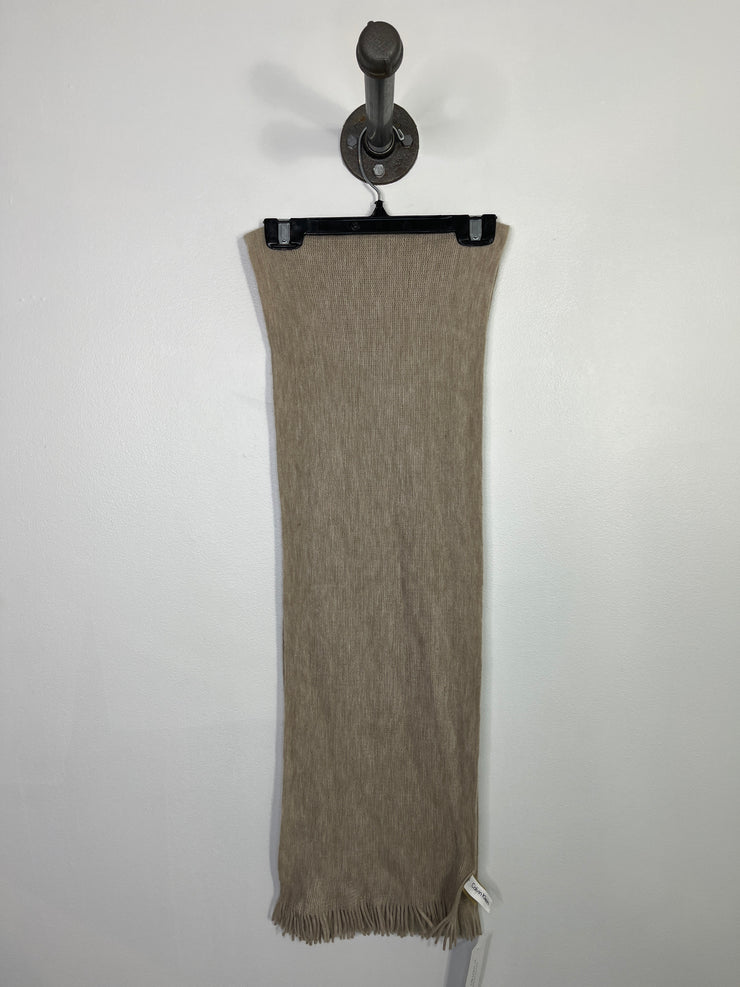 Calvin Klein Beige Knit Scarf