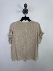 Tahari Beige Poka Dot Blouse