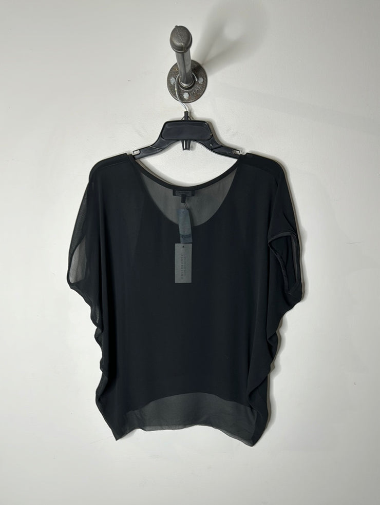 Babaton Black Silk T-Shirt