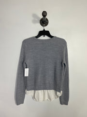 Yishion Grey Knit Lsv Top