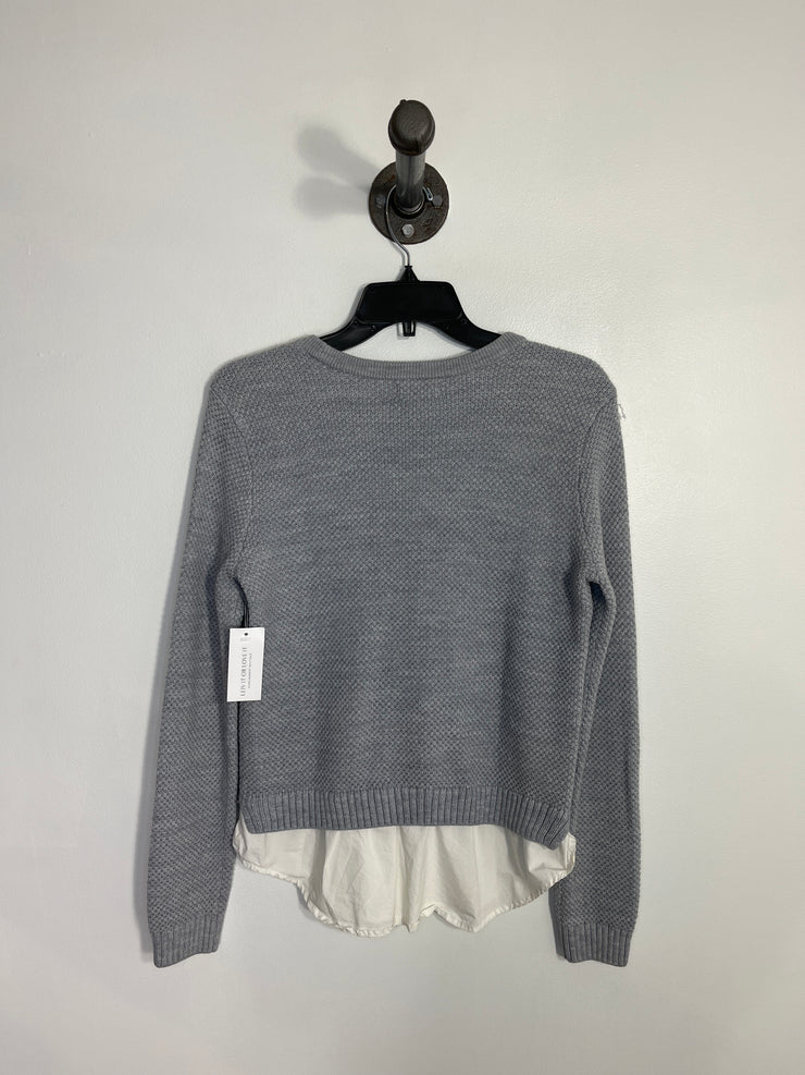 Yishion Grey Knit Lsv Top