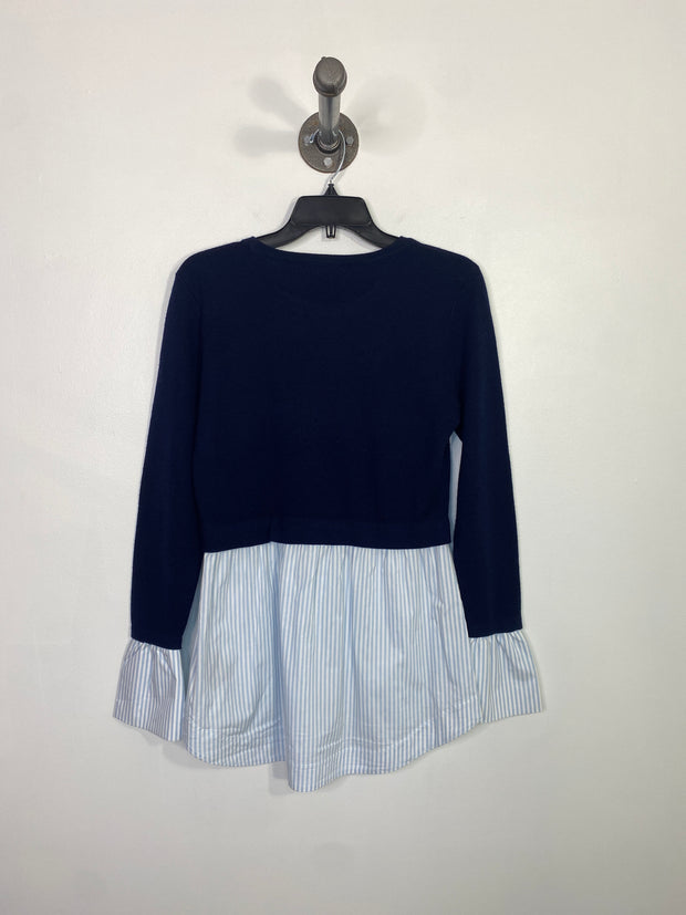 Club M. Navy/Blu Layered Knit