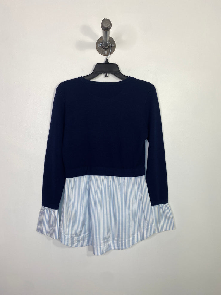 Club M. Navy/Blu Layered Knit