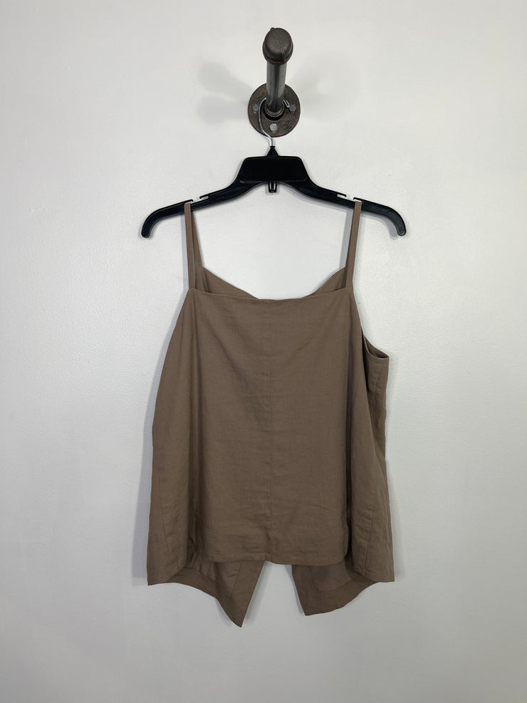 Reitmans Brown Button-Up Tank