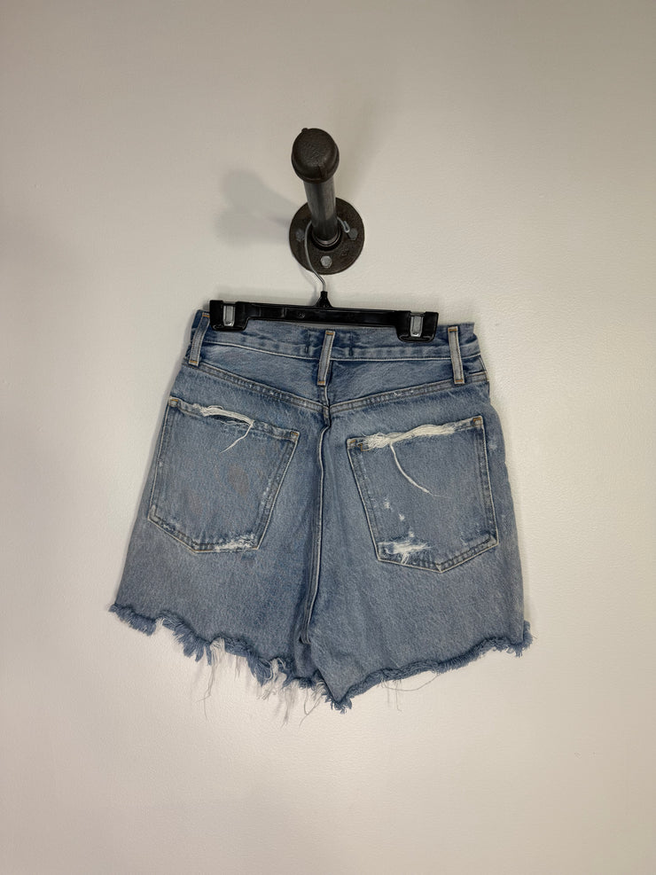 Agolde Blue Denim Shorts