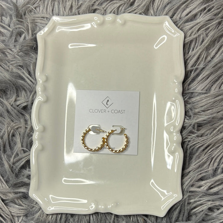 Gold Plated Chain Hoops