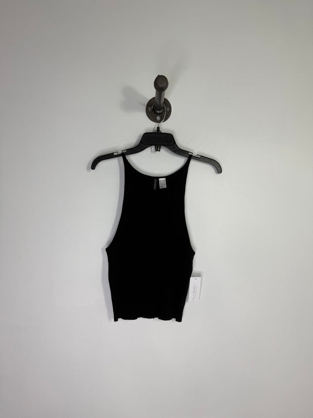 Divided Black High Neck Tank
