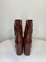 Steve Madden Brn Latex  Boots