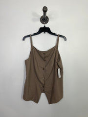 Reitmans Brown Button-Up Tank