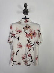 Le Chateau Wht Floral Shirt