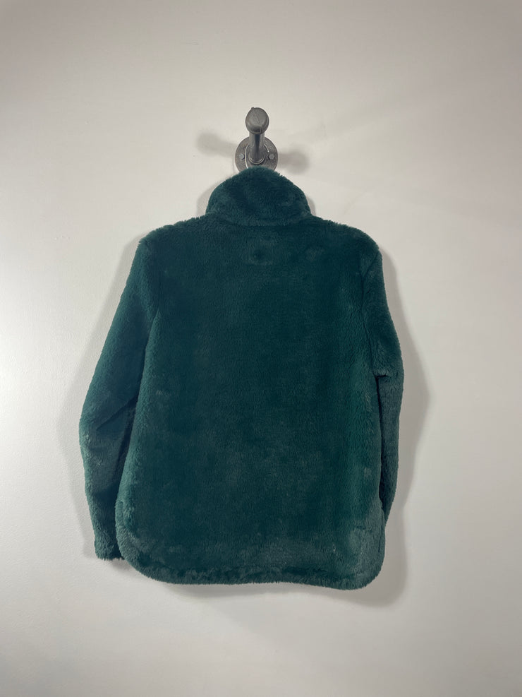 A&F Green Fur Half-Zip