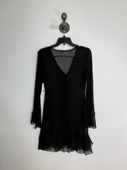 Wilfred Sheer Black Mini Dress