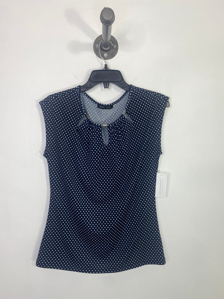 Mandy Evans Navy Polka Dot Top