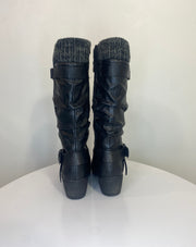 Taxi Black Buckle Boots