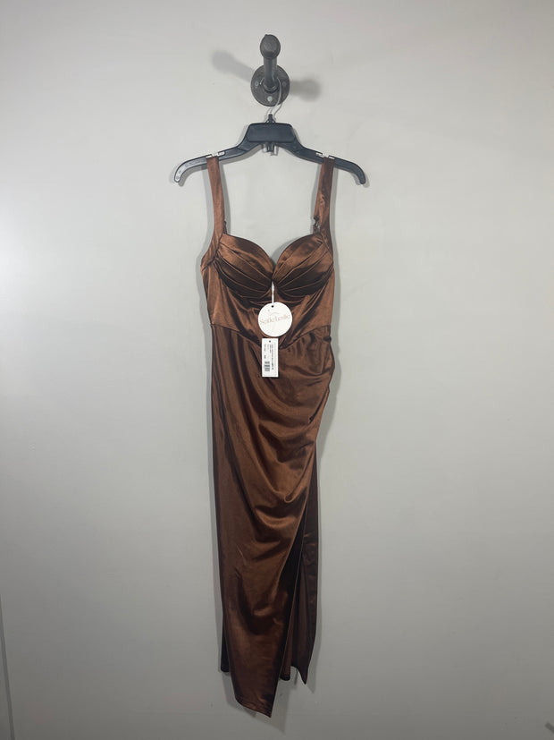 Selfie Leslie Brown Maxi Dress