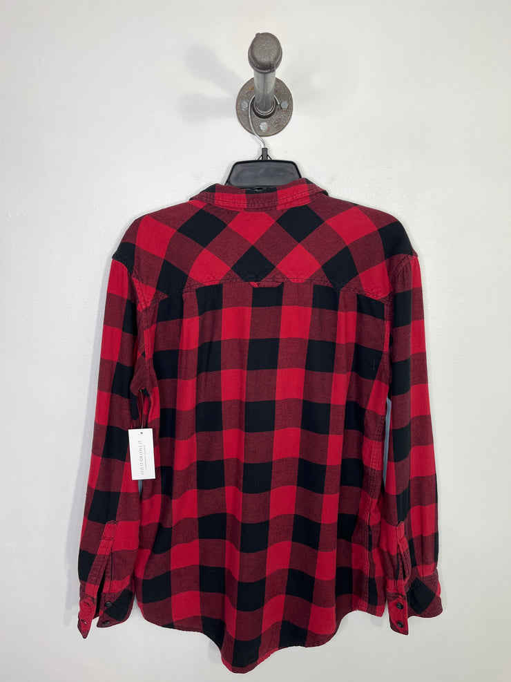 Tna Red/Black Plaid Button Up