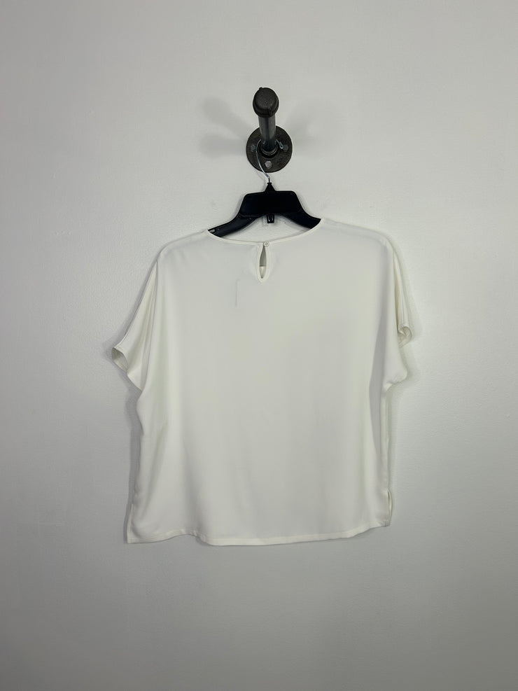 For Me White Satin Blouse