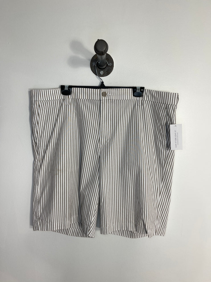 Dockers Wht/Brn Stripe Shorts