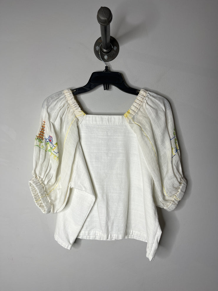 MaudeVintage White Detail Top