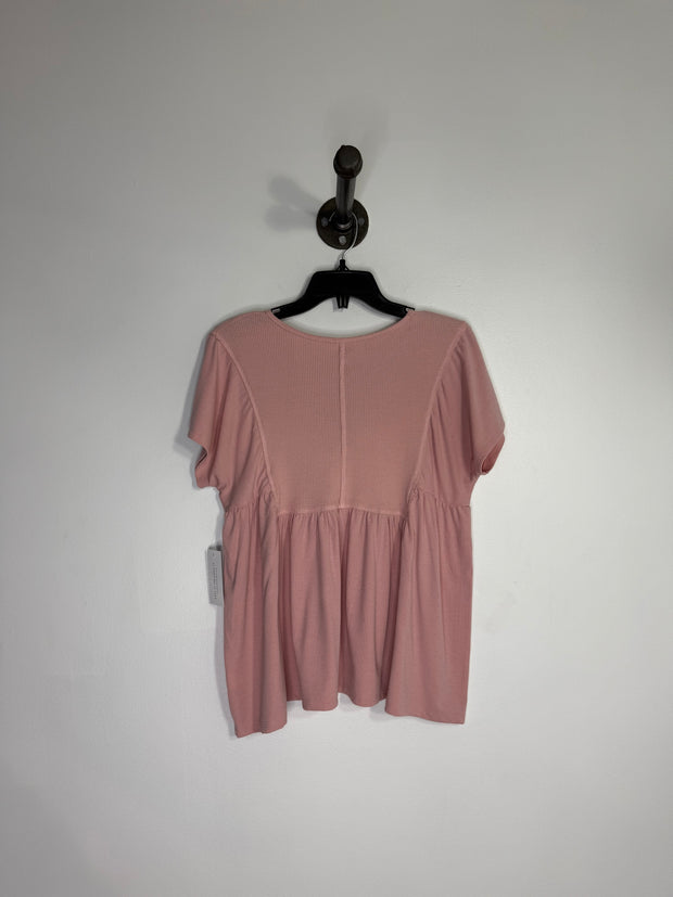 Hayden Pink Waffle Knit Top