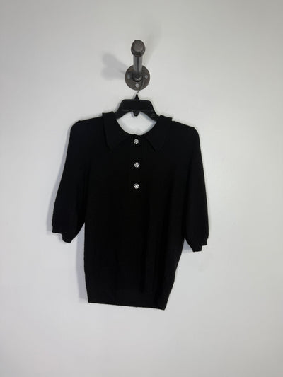 B.Young Black Knit Top