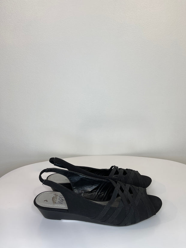 Impo Black Wedge Heels