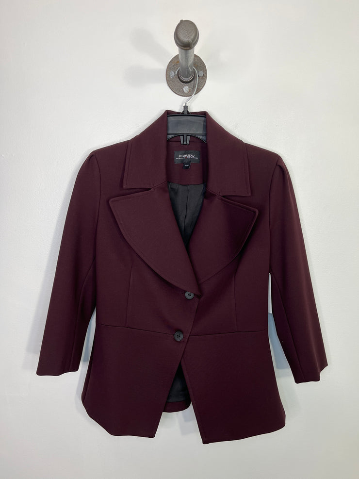 Le Chateau Plum Button Blazer