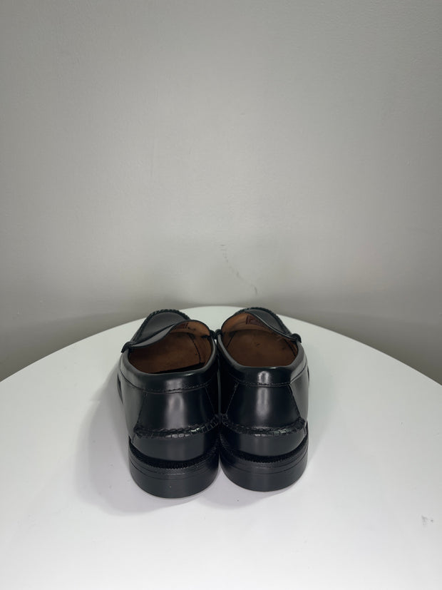 Serbago Blk Leather Loafers