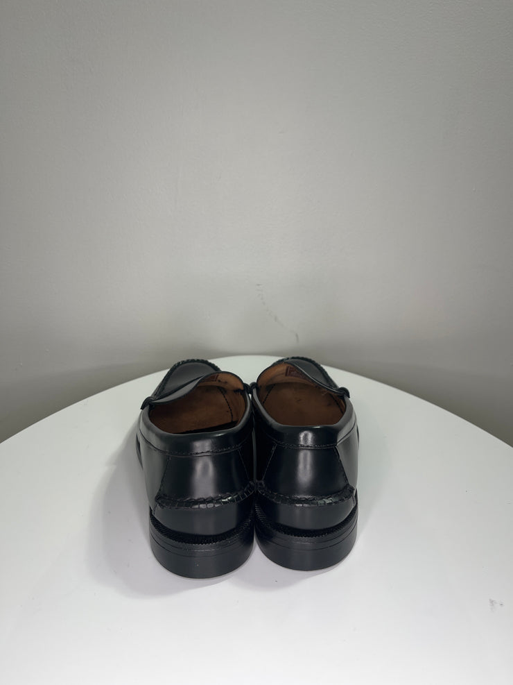 Serbago Blk Leather Loafers