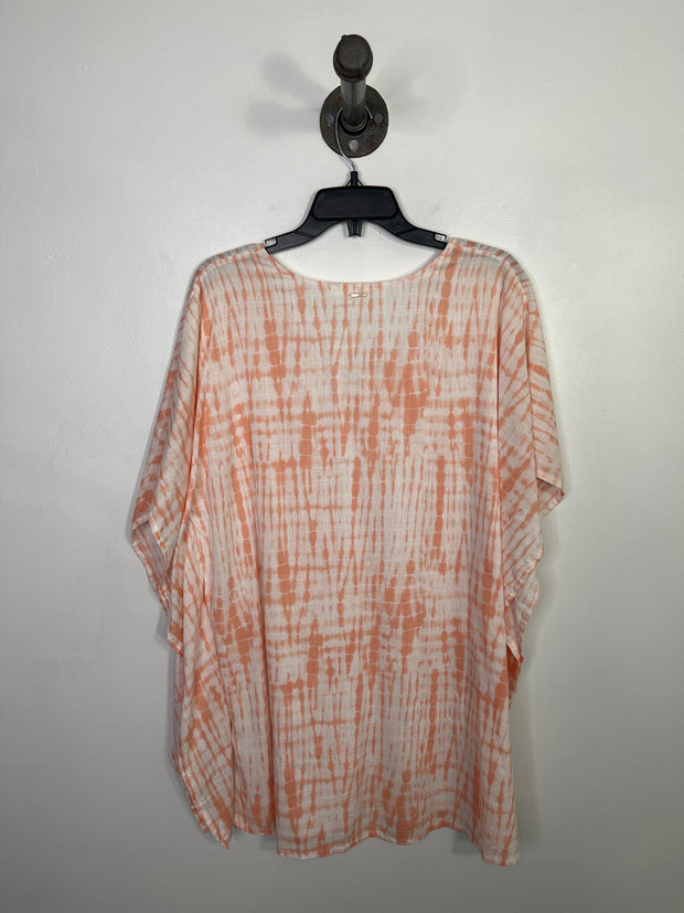 Roxy Wht/Pnk Sheer Cover-up