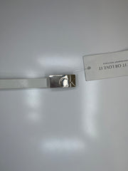 Calvin K White Logo Belt