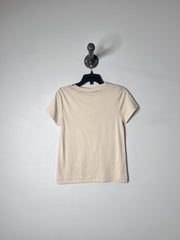 Uni Qlo Beige T-Shirt