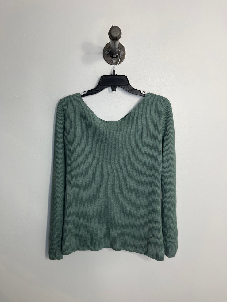 Babaton Teal Ribbed Sweater