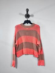 Aerie Pink/Brn Stripe Sweater