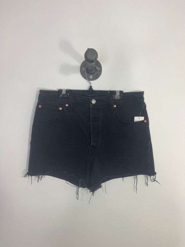 Short en denim Levi's Blk Ribcage