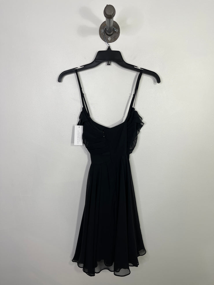 Guess Black Flowy Ruffle Dress