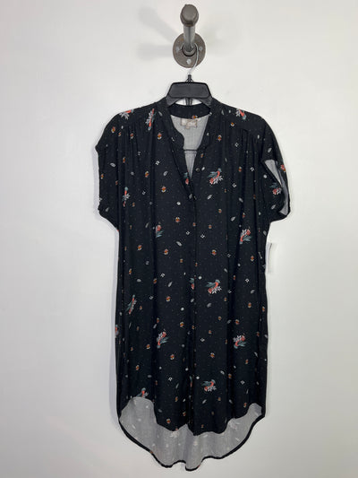 Chai Black Pattern Midi Dress