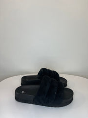 H&M Black Slip-On Slippers