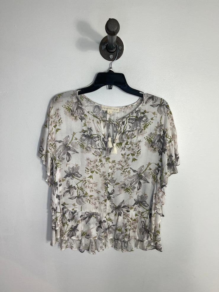 Lovestitch White Floral Blouse