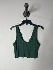 Aerie Green Lace Crop Tank