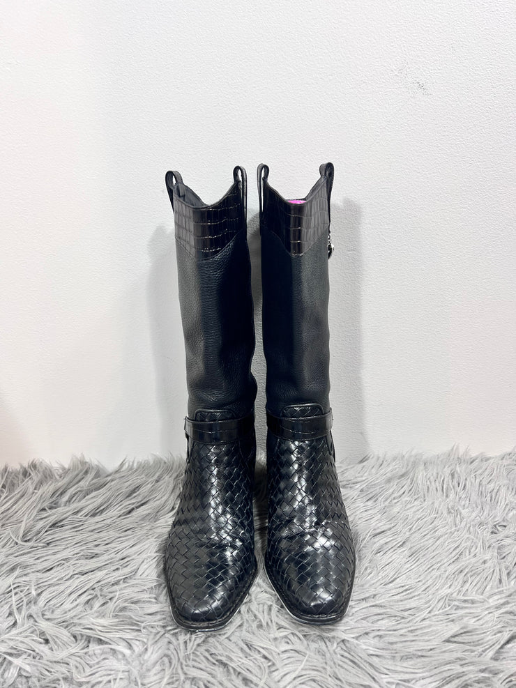 Brighton Black Cowboy Boots