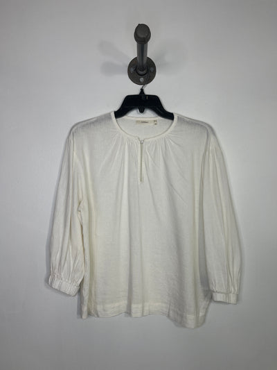 In Wear Wht Linen Blend Blouse