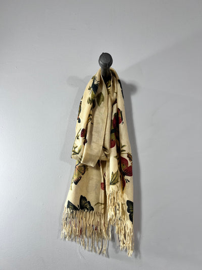 Donnapiu Beige Floral Scarf