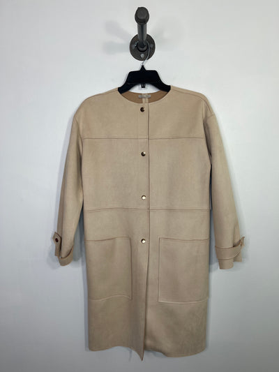 Zara Beige Suede Button Coat