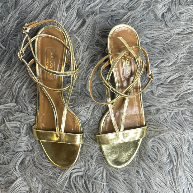 Aquazzura Gold Gem Heels